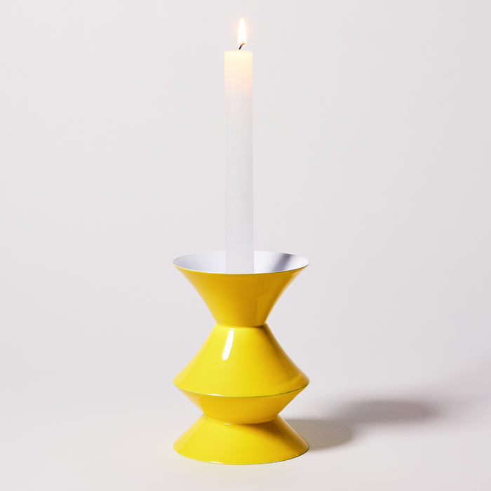 Enamel Coated Candleholder - Lemon