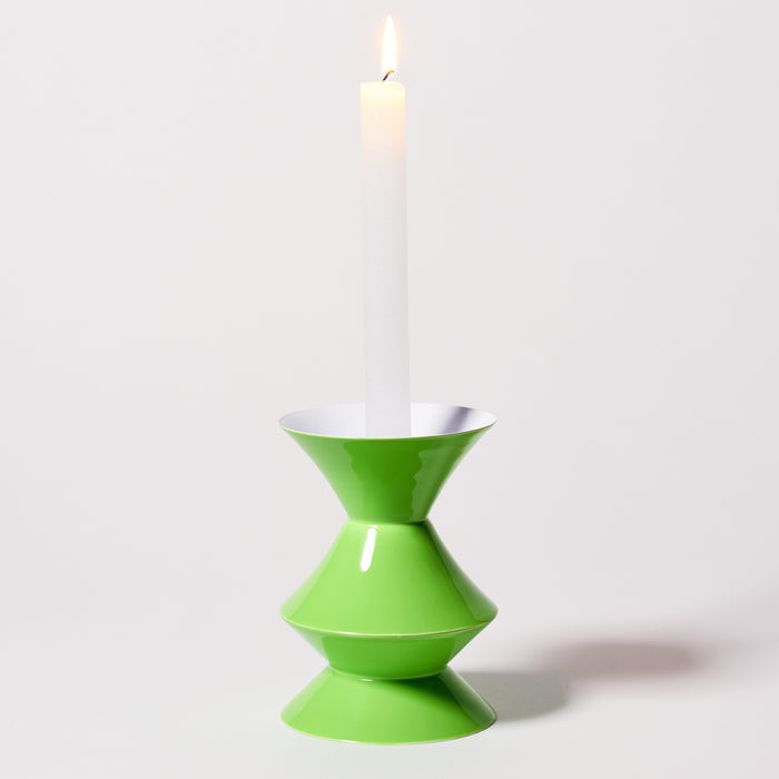 Enamel Coated Candleholder - Green