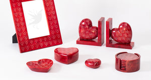 Red Carved Hearts