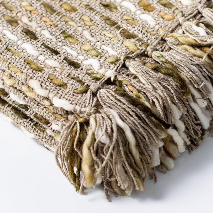 Handwoven Throw - Beige / Browns