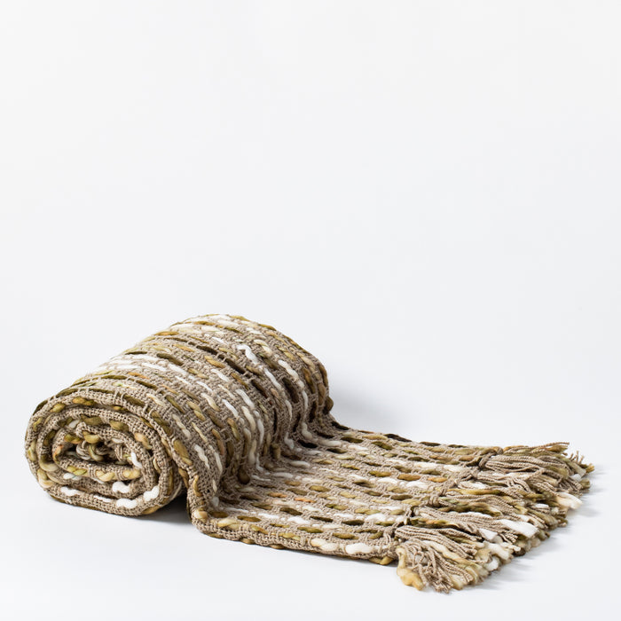 Handwoven Throw - Beige / Browns