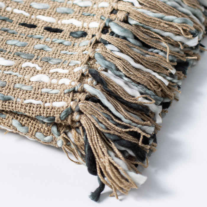 Handwoven Throw - Beige / Greys