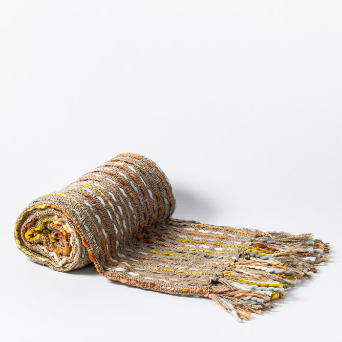 Handwoven Throw - Beige / Tans