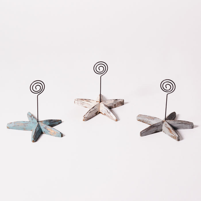 Set of 3 Starfish Placecard Holders