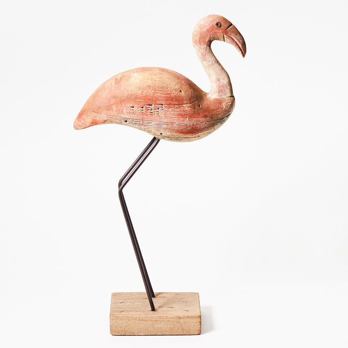 Large Flamingo on Plinth