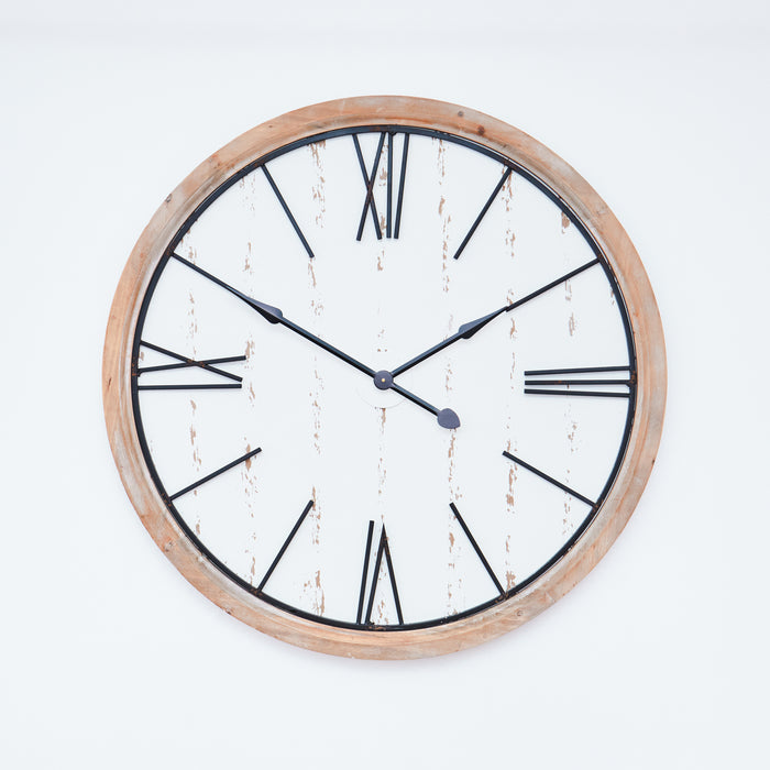 Distressed Wood Wall Clock