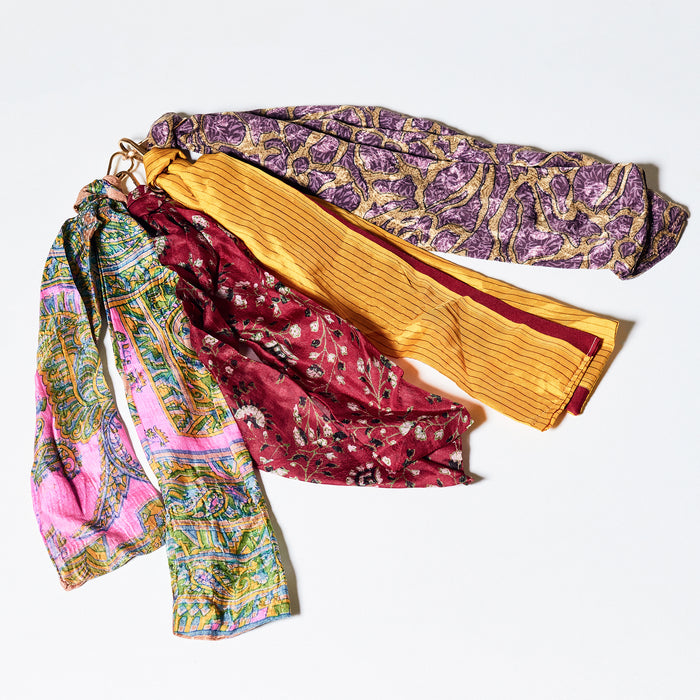 Set of 4 Vintage Sari Bag Tassels