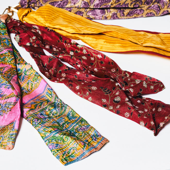 Set of 4 Vintage Sari Bag Tassels