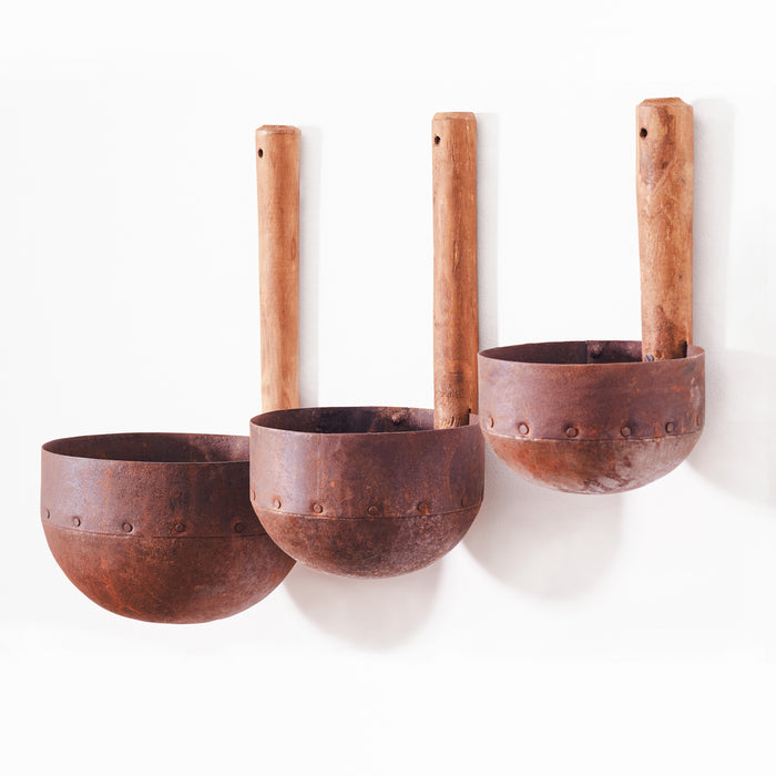 Set of Three Iron Pots