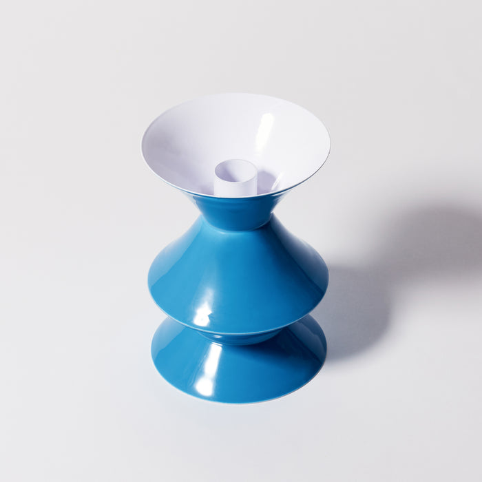 Enamel Coated Candleholder - Turq.