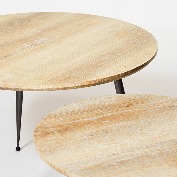 Set of Two Round Coffee Tables