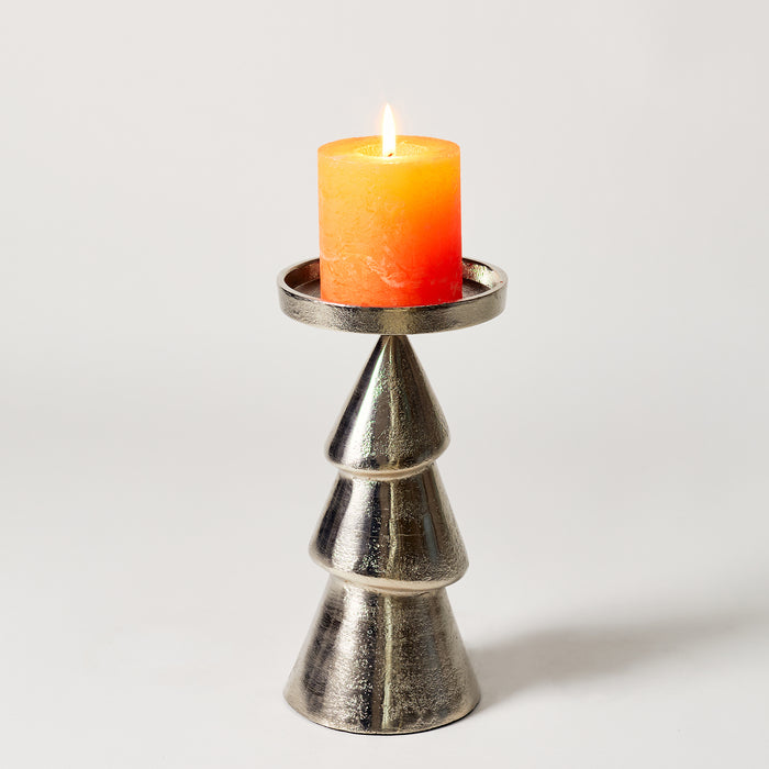 Christmas Tree Candleholder Silver