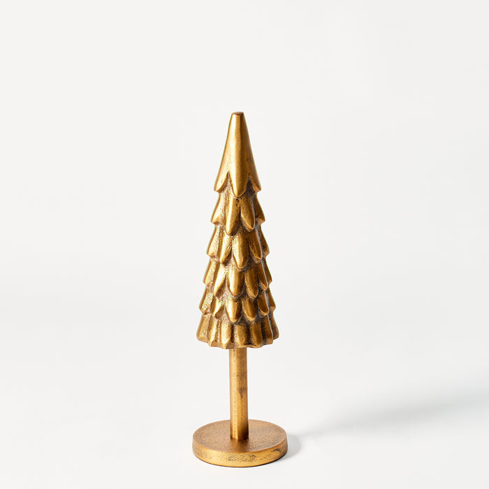 Med Christmas Tree on Stand - Brass