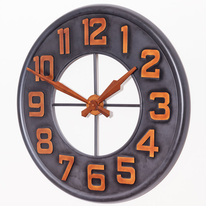 Giant Skeleton Wall Clock - Gold