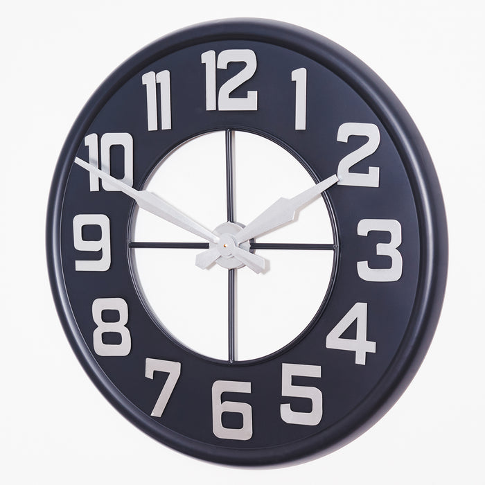 Giant Skeleton Wall Clock - Silver