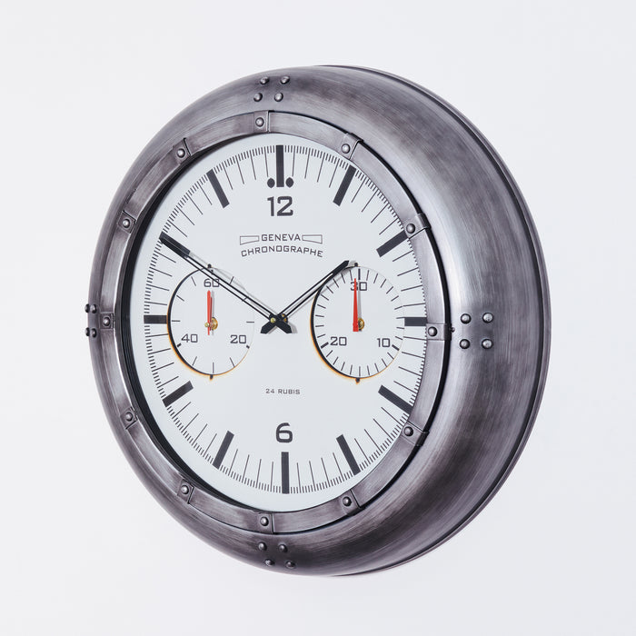 Round Chronograph Wall Clock