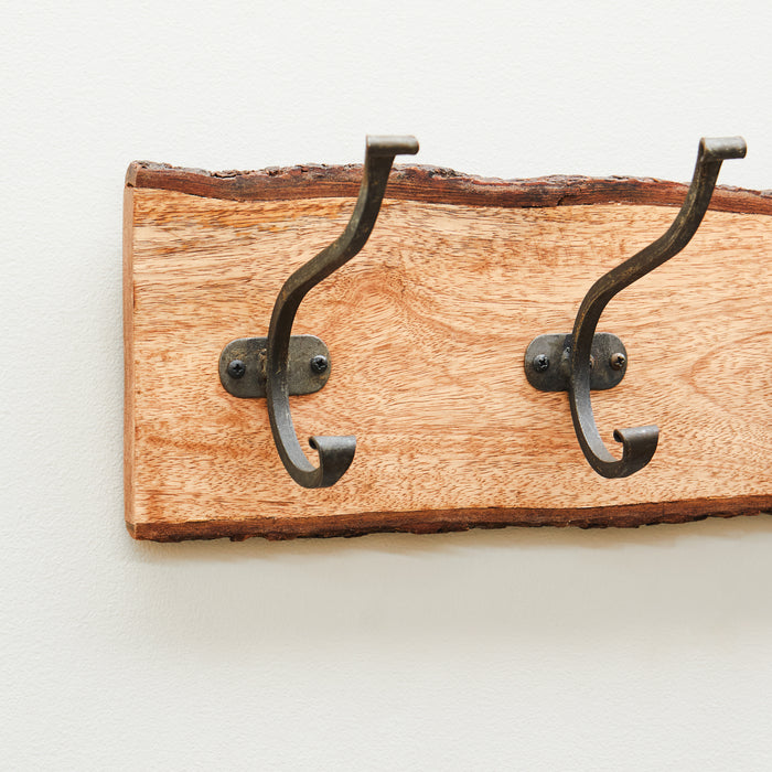 3 Hook Wooden Coat Hanger