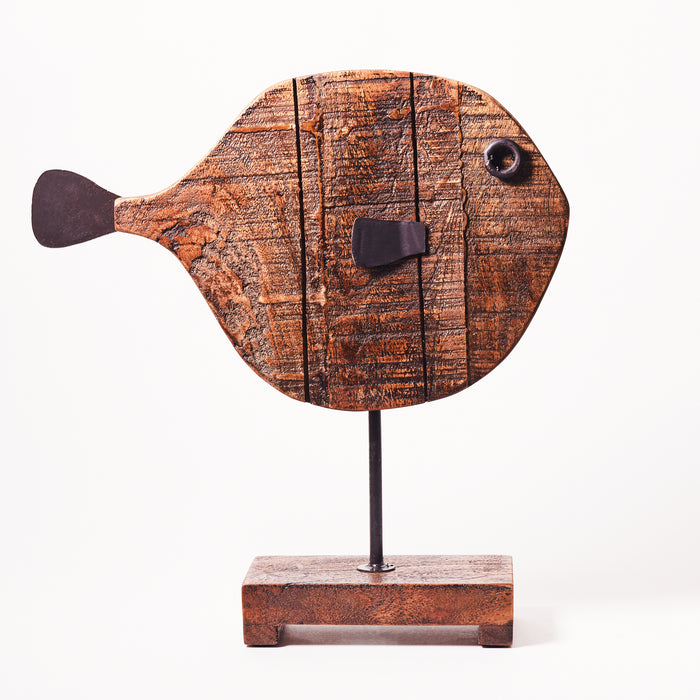 Small Rounded Fish on Plinth