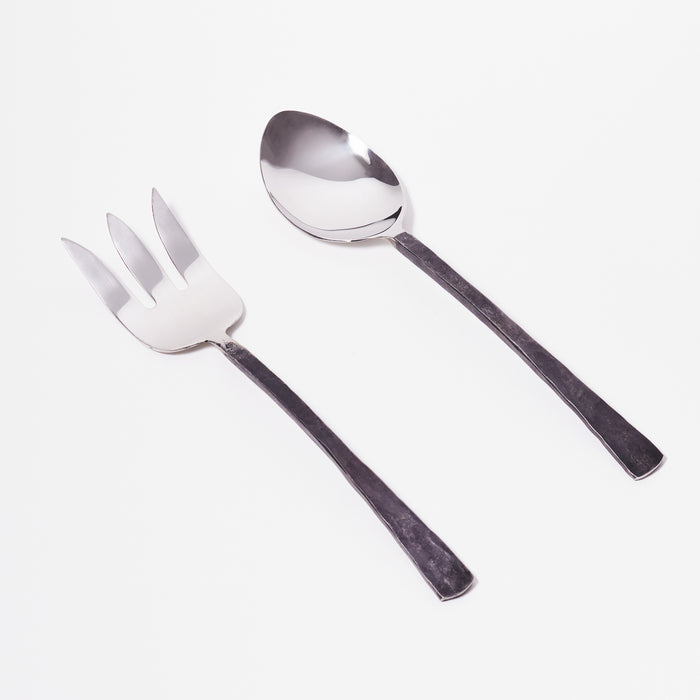 Set Two Salad Servers-Flat Handle