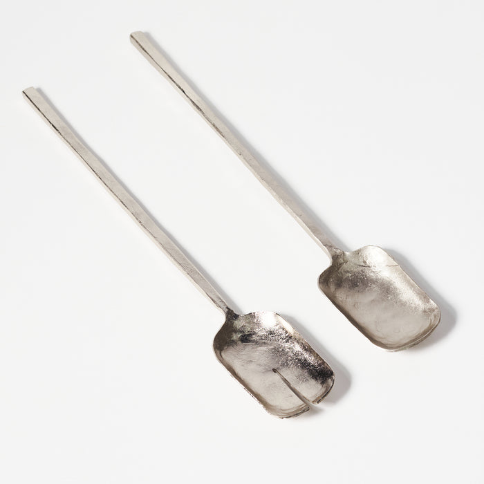 Set of Salad Servers - Pewter