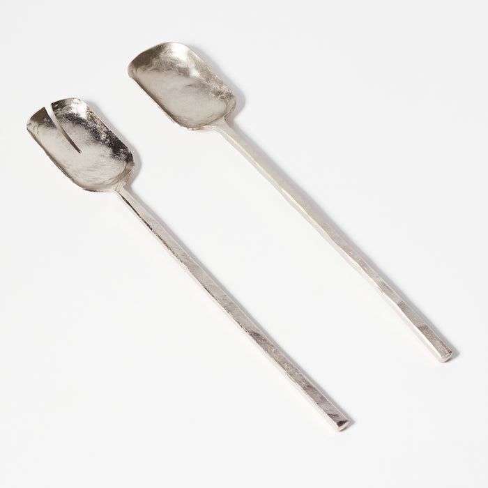 Set of Salad Servers - Pewter