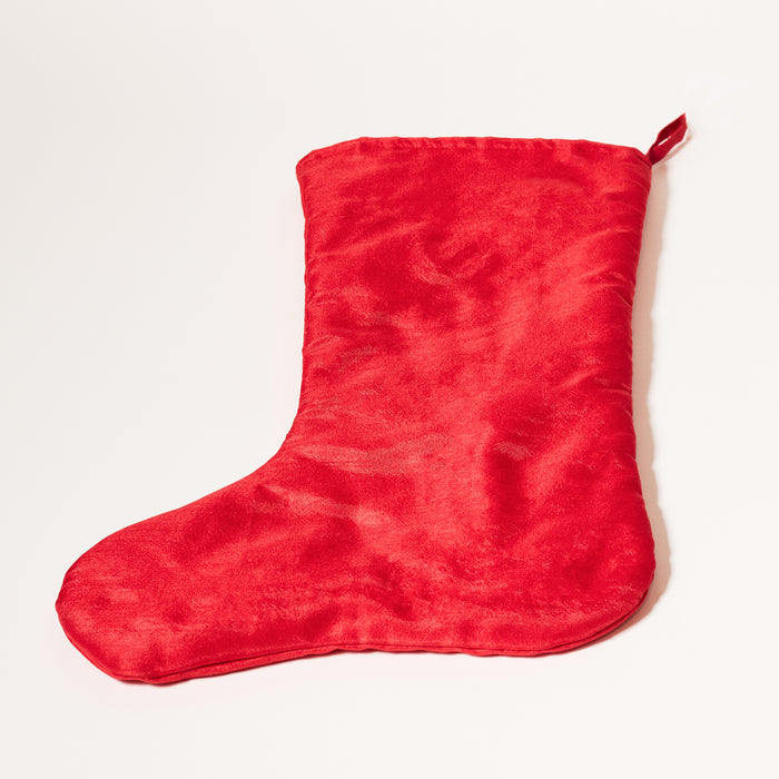 Embroided Stocking - Red / Silver