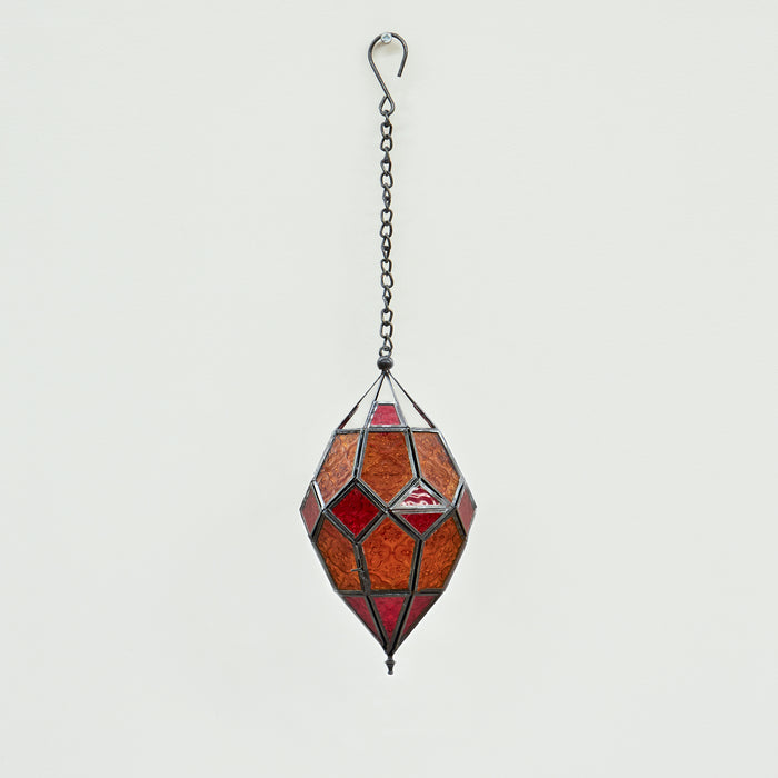 Sm.Hanging Lantern - Orange/Ochre