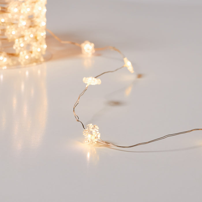 10M LED String Battery/Timer-Snow