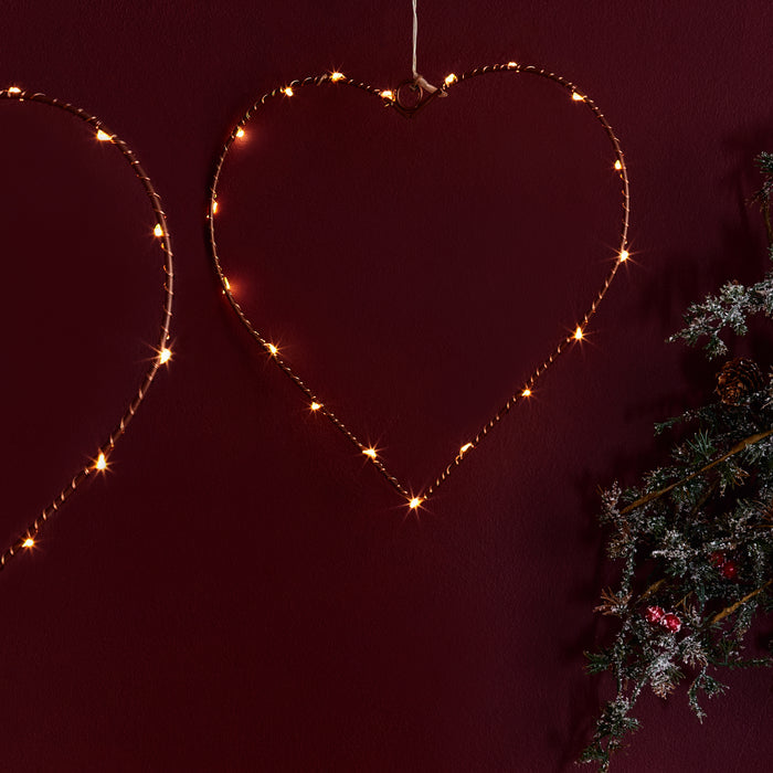 Small Heart with 18 Lights - Copper