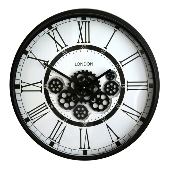 Lg.Black Frame/White Face Clock