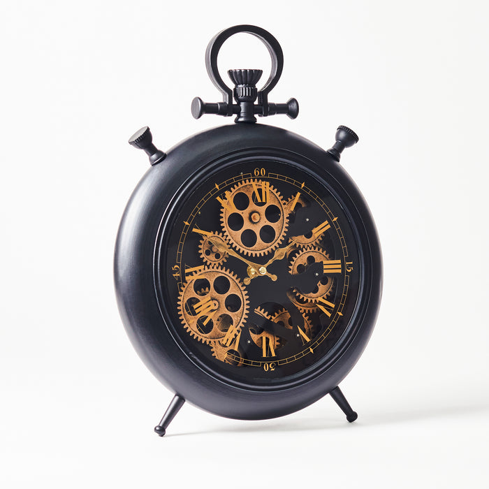 Black Pocket Watch Table Clock