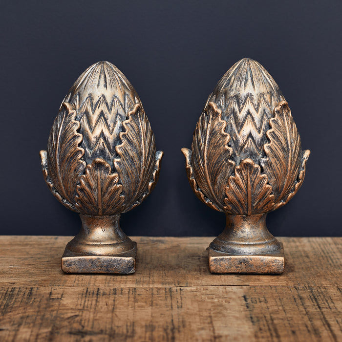 Pair Artichoke Decs - Dist.Gold