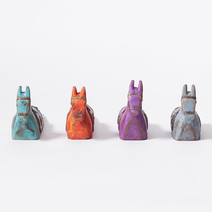 Set of 4 Assorted Horse Doorstops