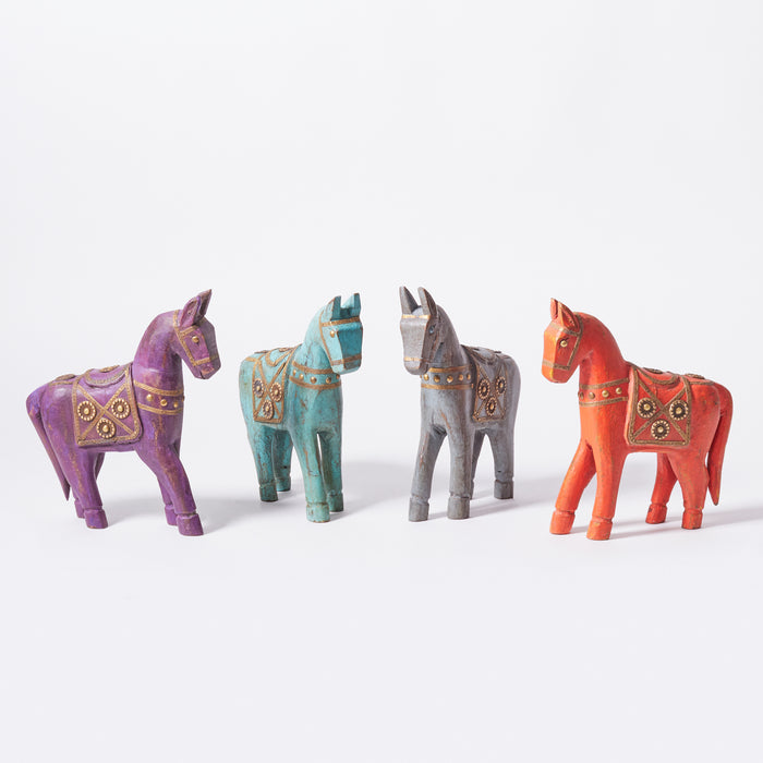 Set of 4 Assorted Standing Horses