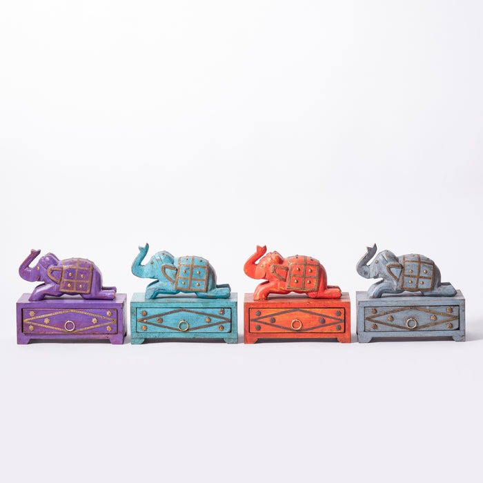 Set of 4 Ass.Elephants w/One Drawer