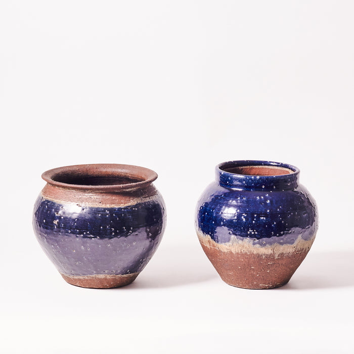 Small Squat Vase - Midnight Blue