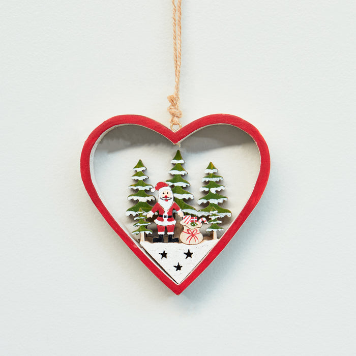 Red Heart and Santa Hanger