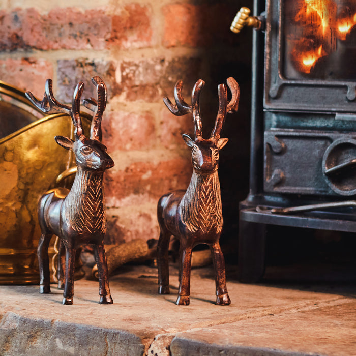 Set of Two Small Standing Stags