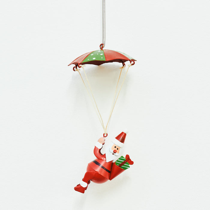 Red Santa Parachute Spring Hanger