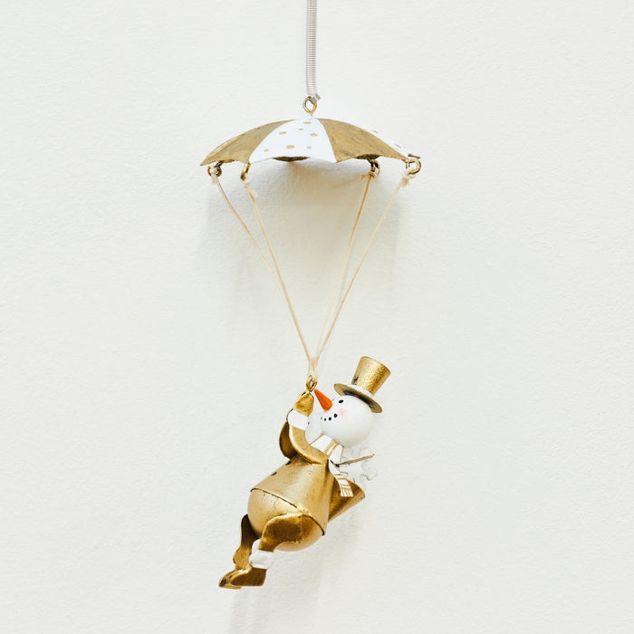 Gold Snowman Parachute Hanger