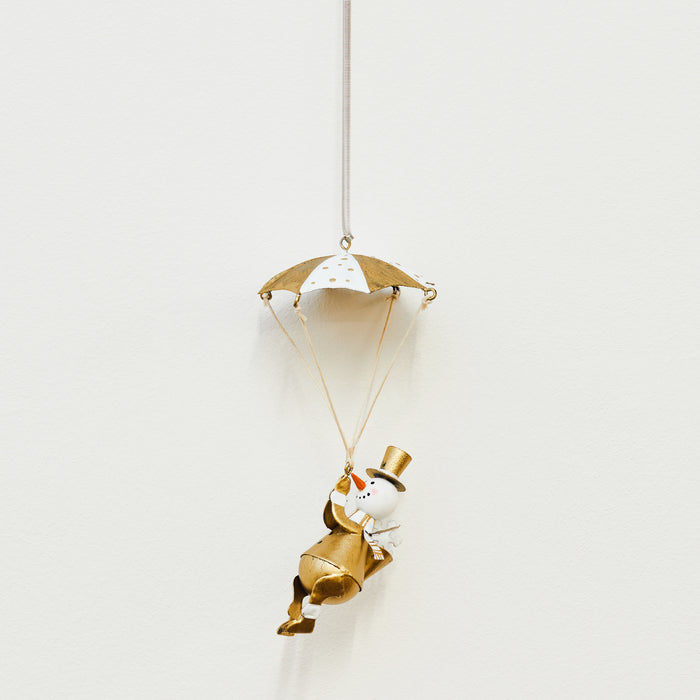 Gold Snowman Parachute Hanger