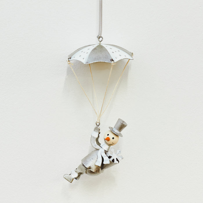 Silver Snowman Parachute Hanger