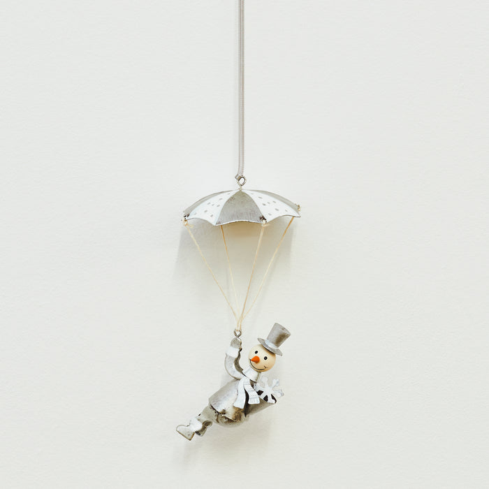 Silver Snowman Parachute Hanger