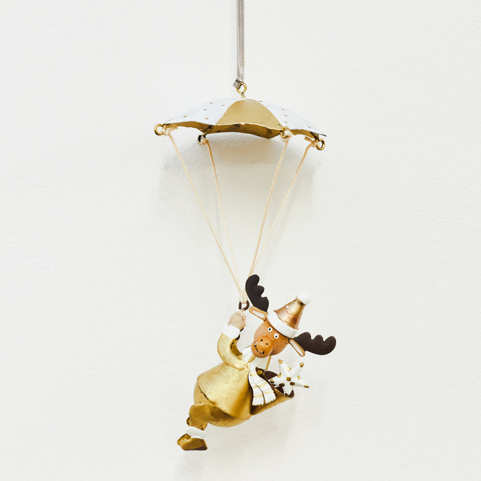 Gold Reindeer Parachute Hanger