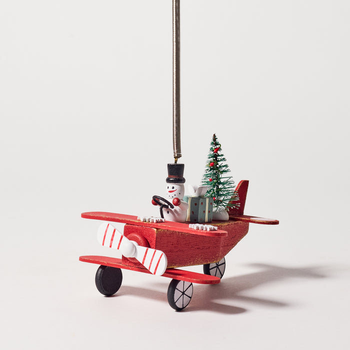 Md.Plane / Snowman Hanger- Red