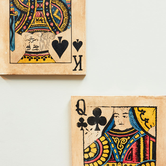 Set 4 Playing Cards Wall Art
