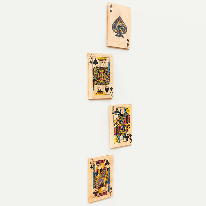Set 4 Playing Cards Wall Art