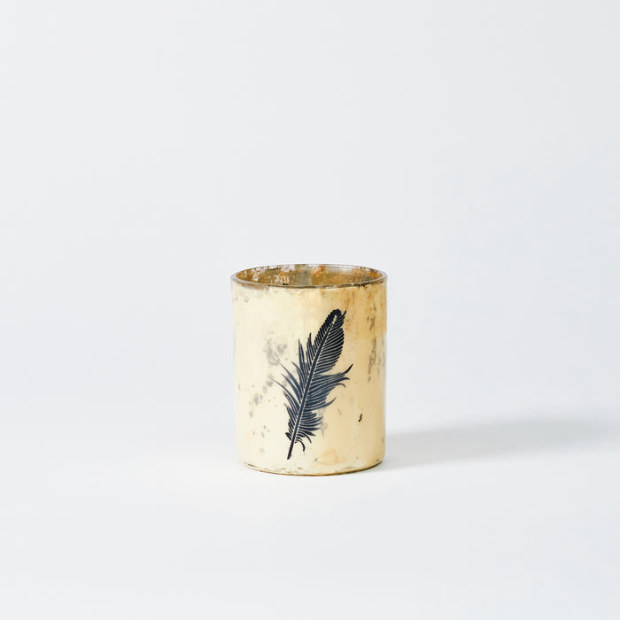 Small Open Feather Votive