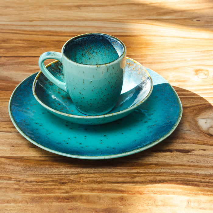 Small Shallow Bowl - Aqua