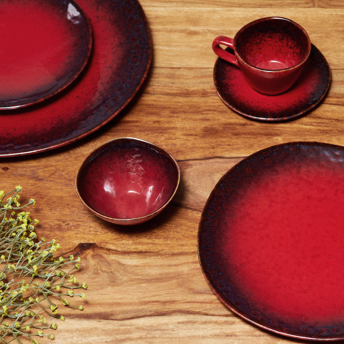 Large Shallow Bowl - Red